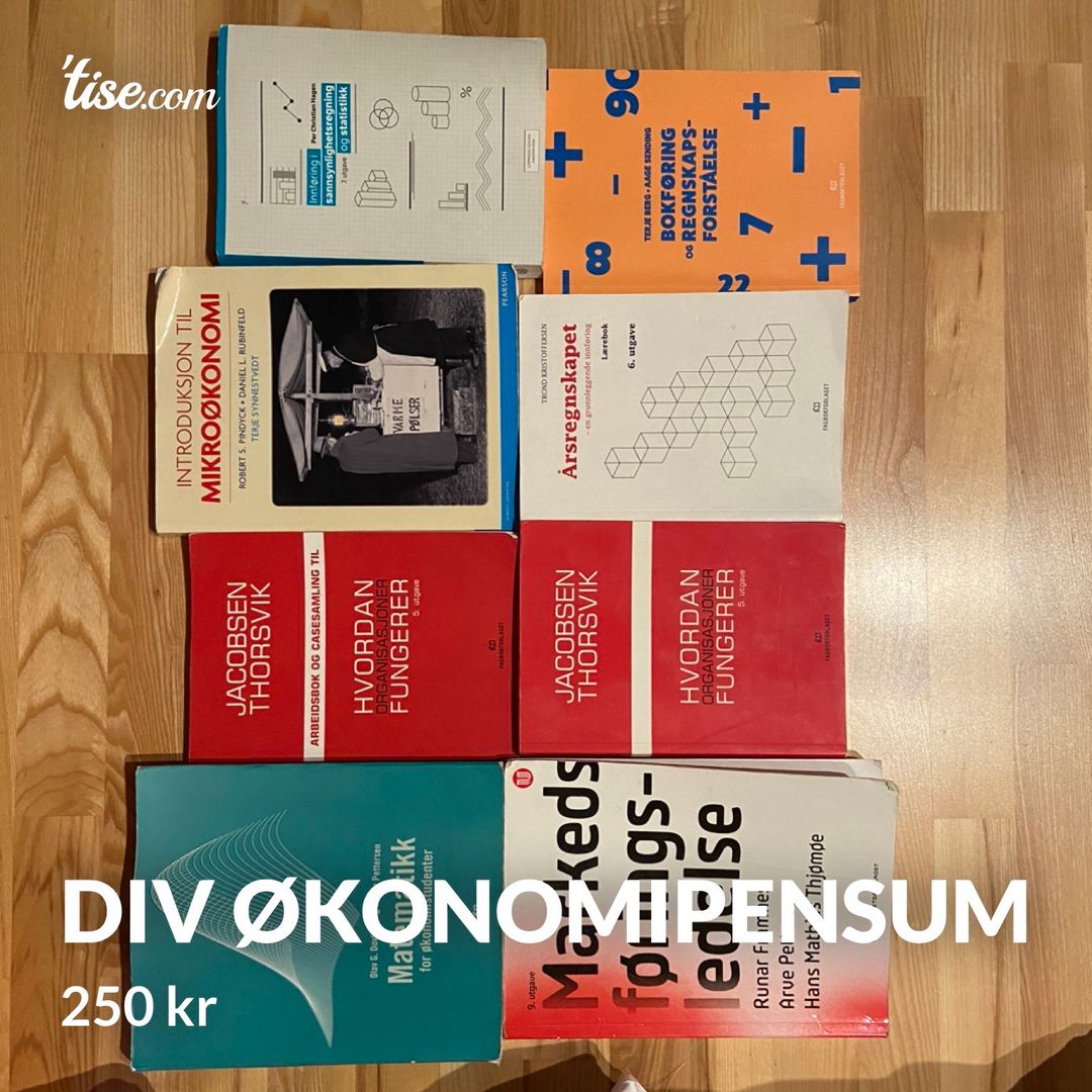 Div økonomipensum