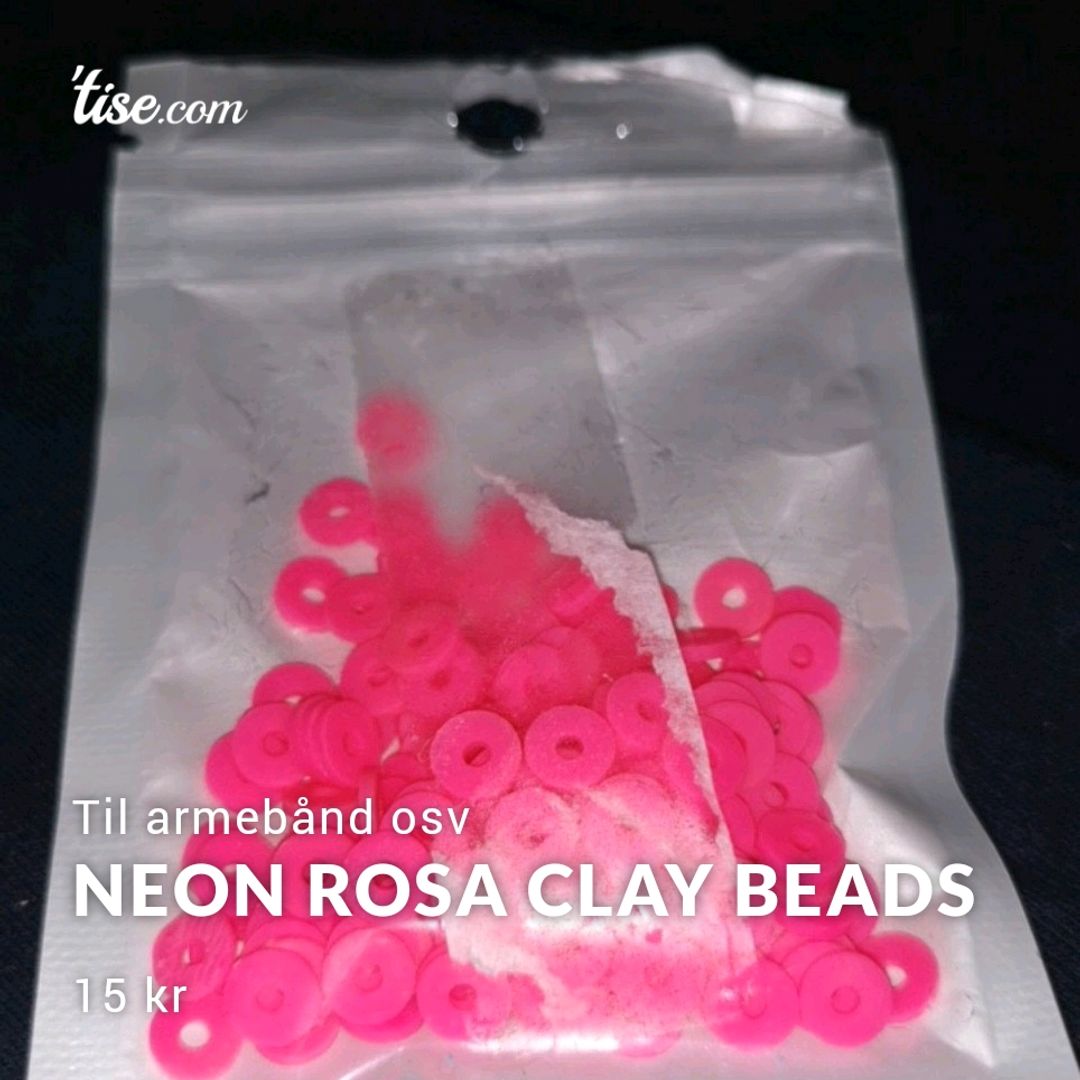 Neon Rosa Clay Beads