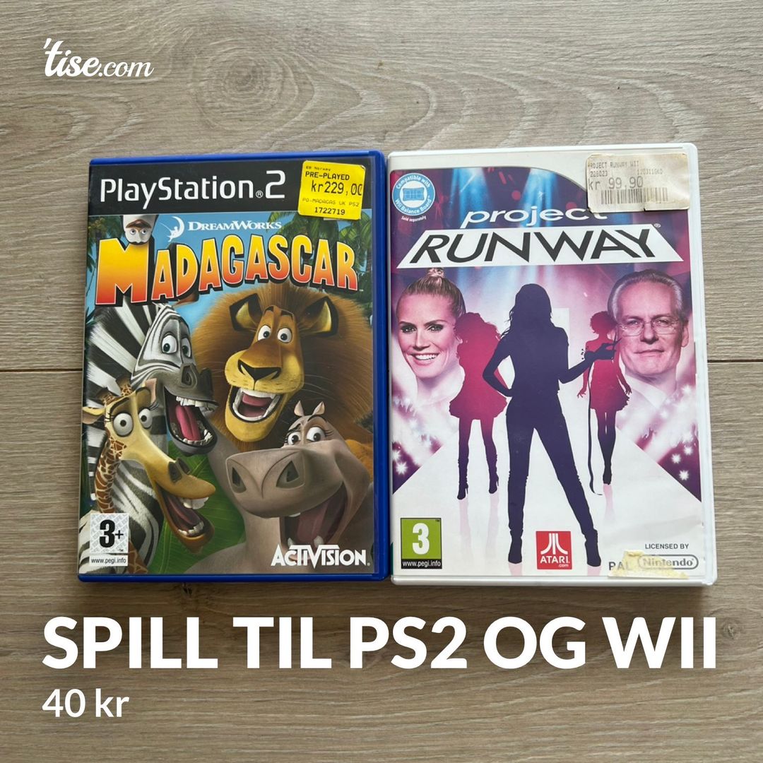 Spill til PS2 og WII