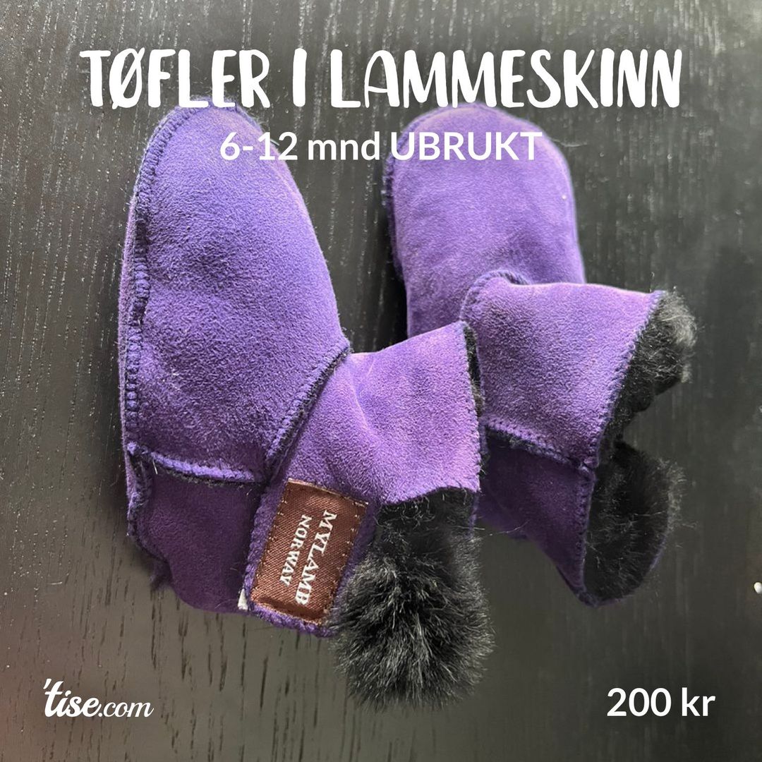 Tøfler i lammeskinn