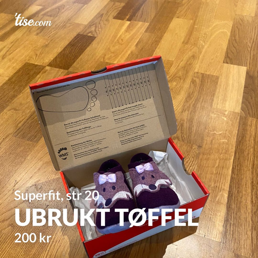 Ubrukt tøffel