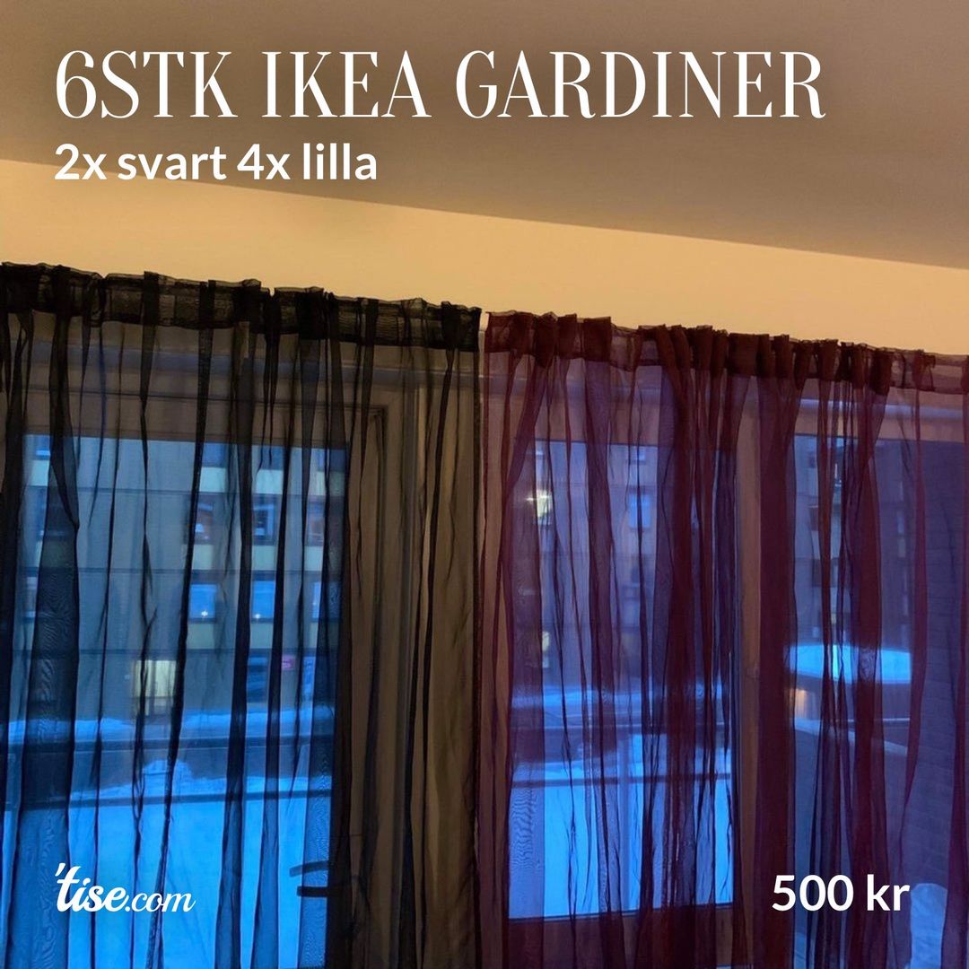 6stk IKEA Gardiner