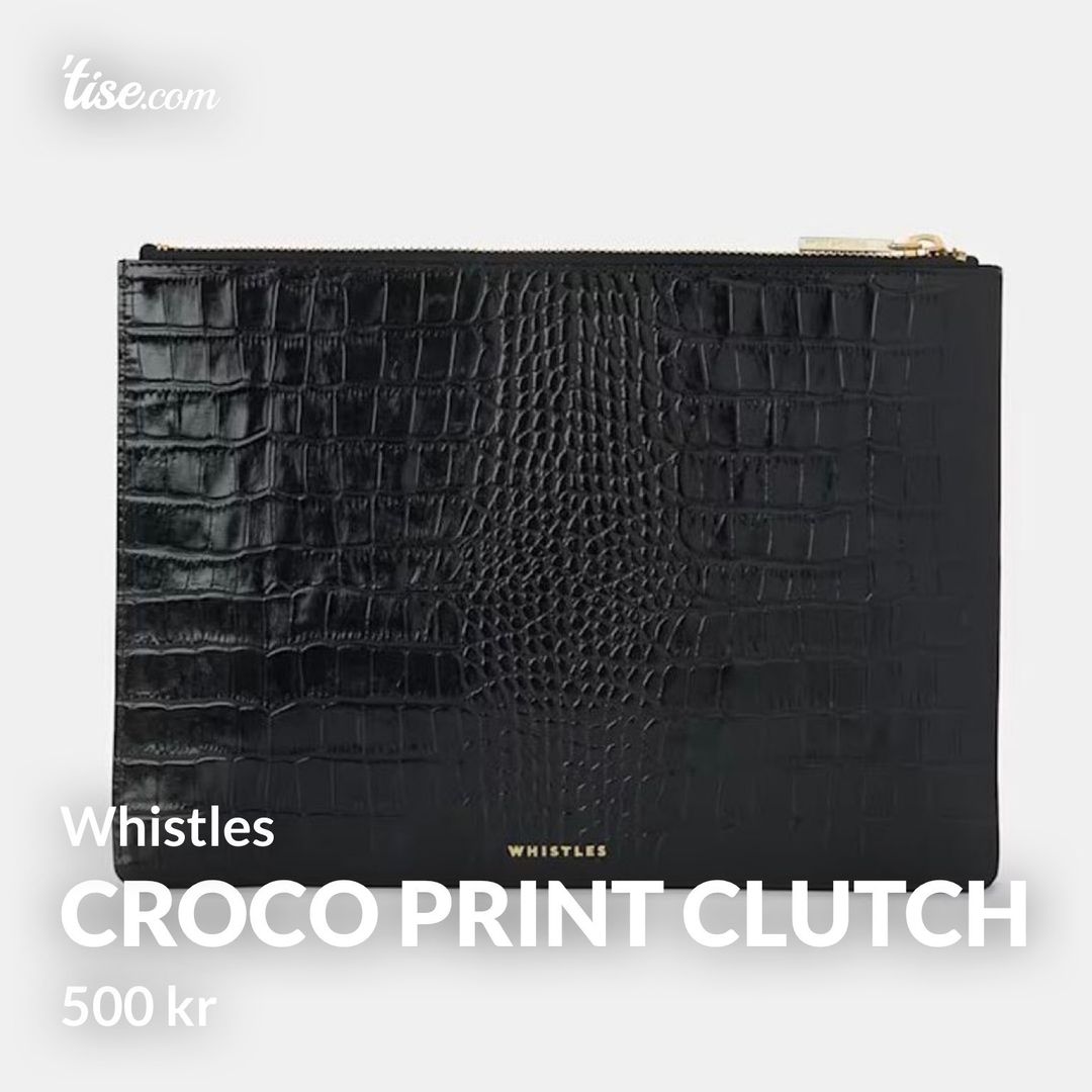 Croco Print Clutch