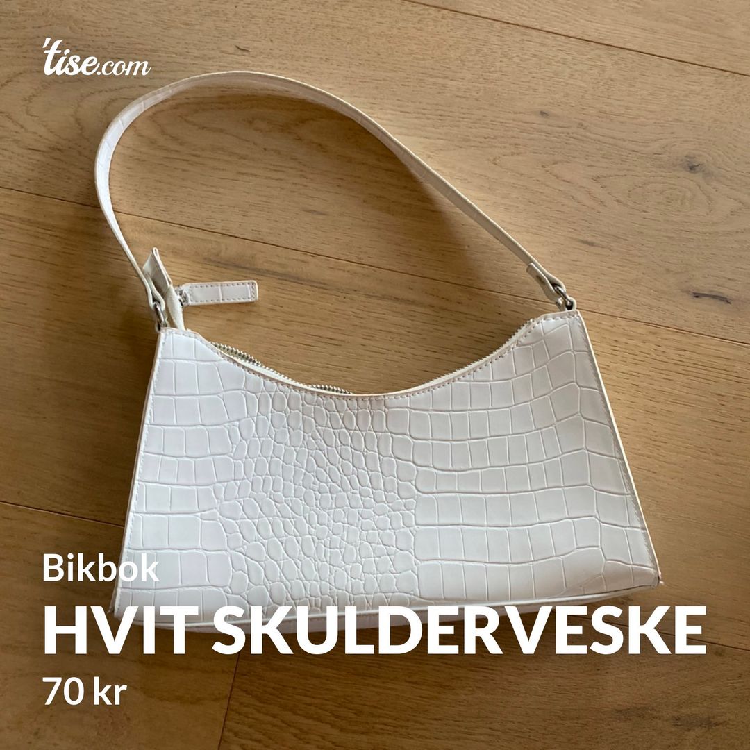 Hvit skulderveske