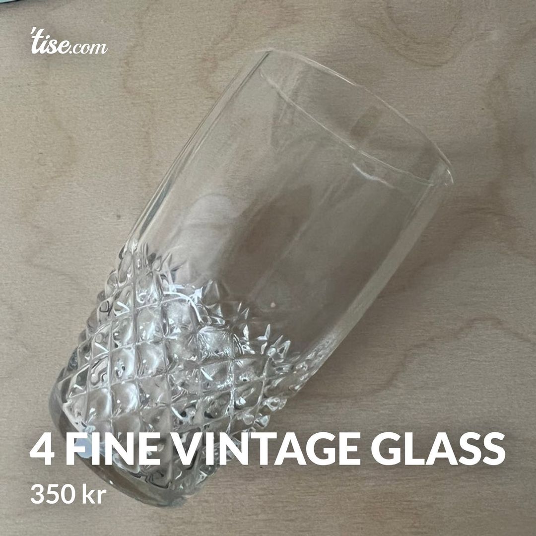 4 fine vintage glass