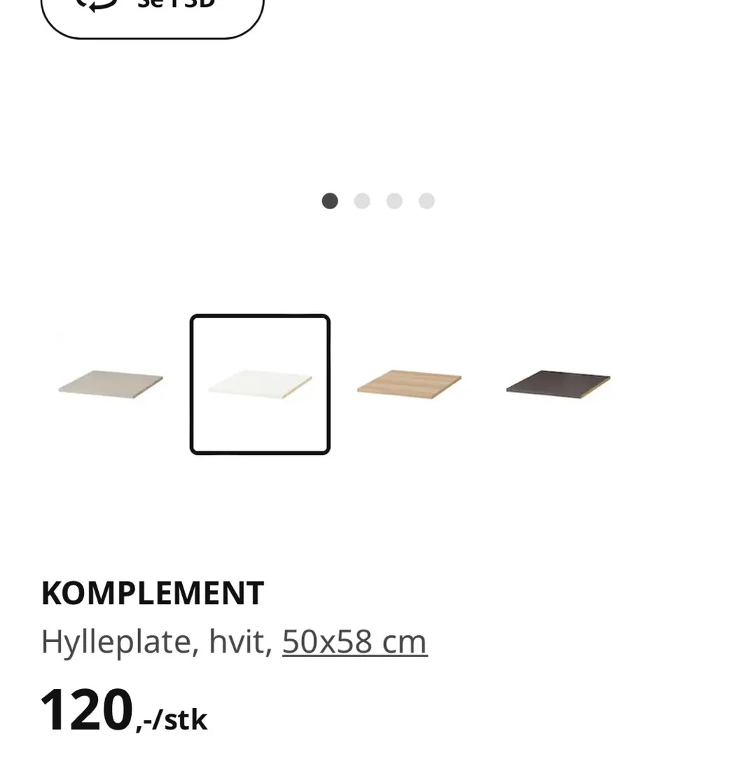 Hylleplate fra Ikea