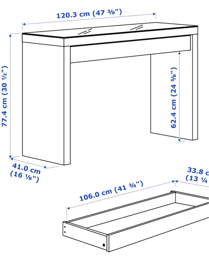 MALM SMINKEBORD