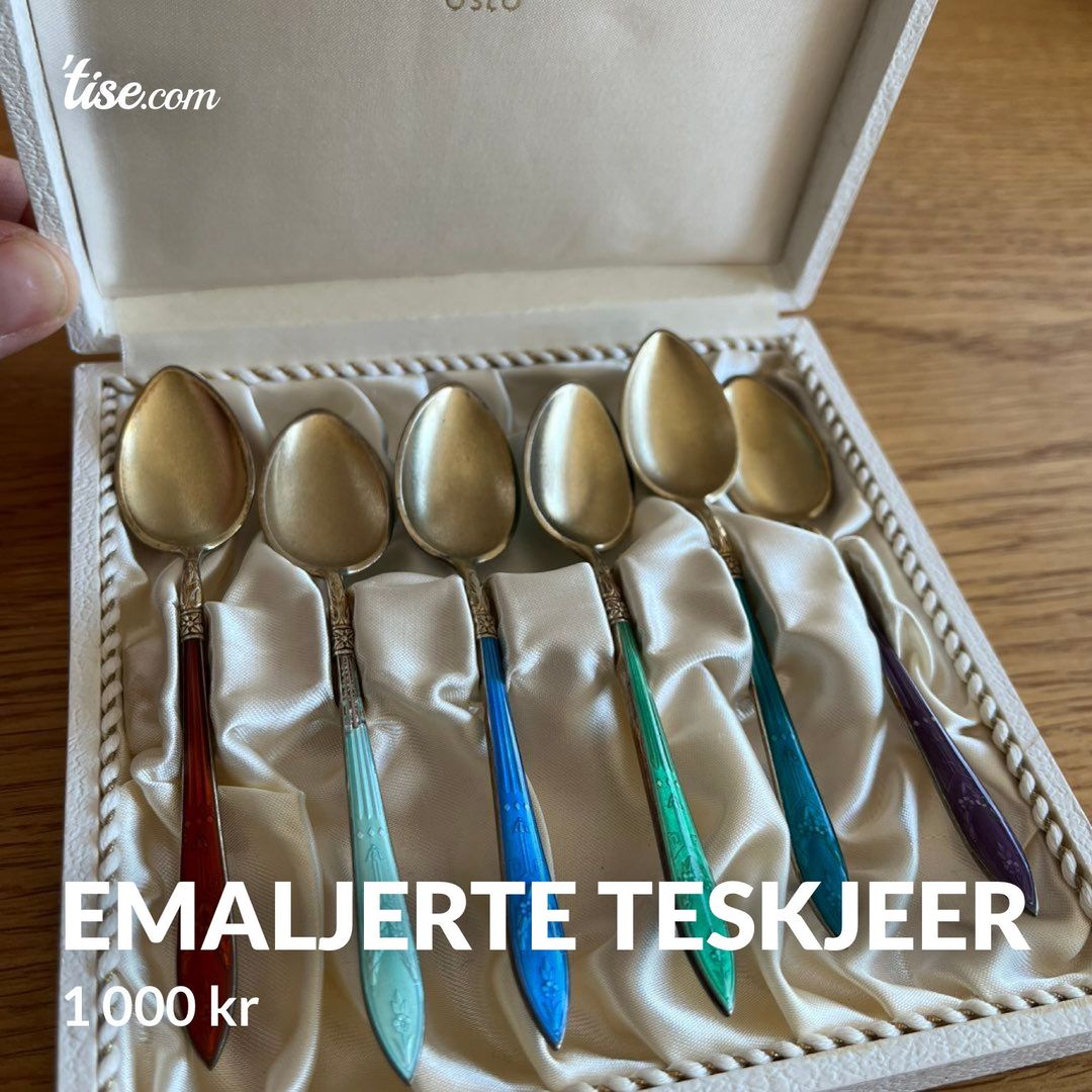 Emaljerte teskjeer