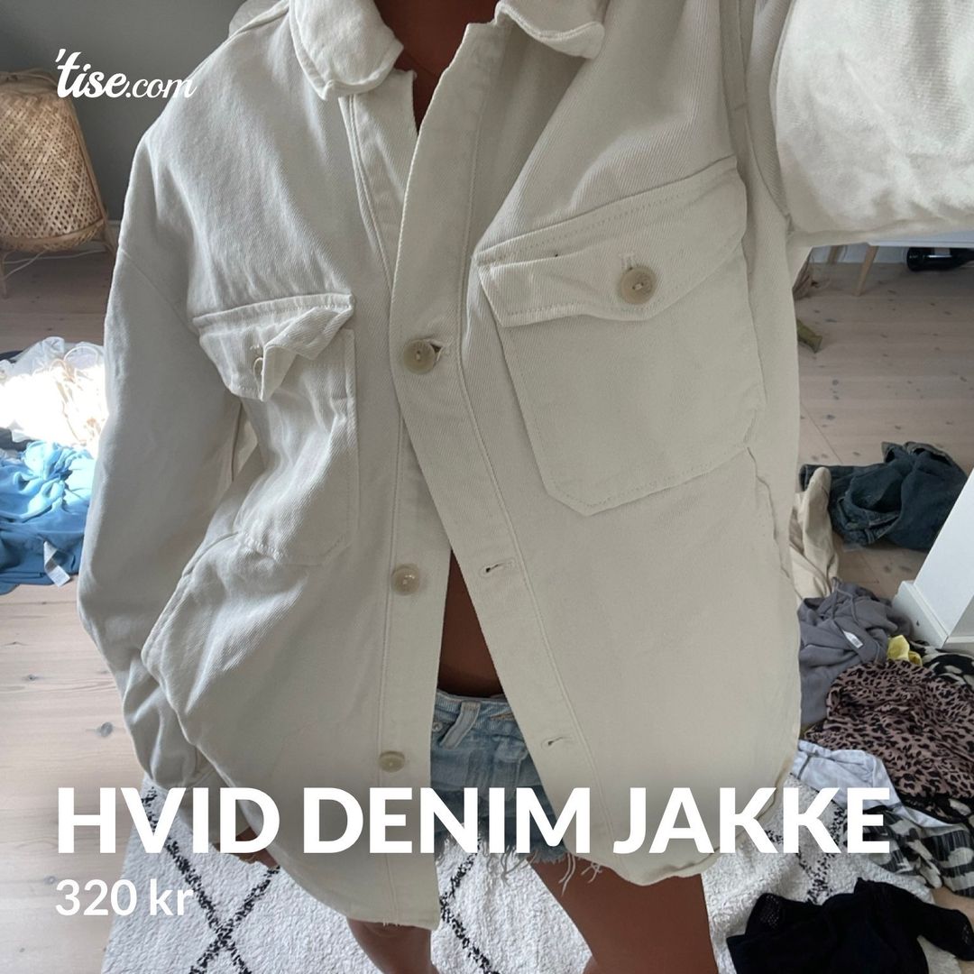 Hvid denim jakke