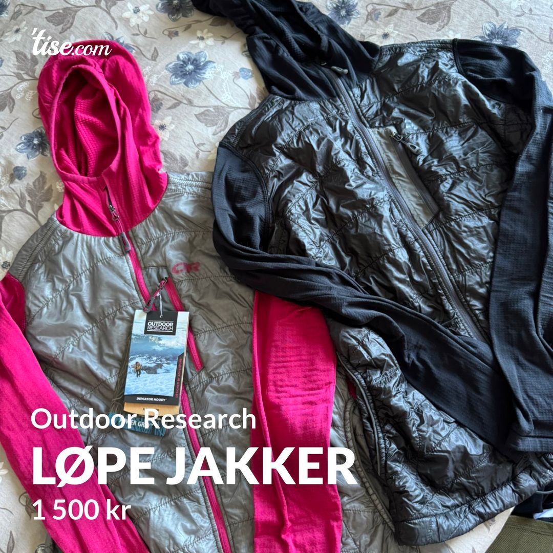 Løpe jakker