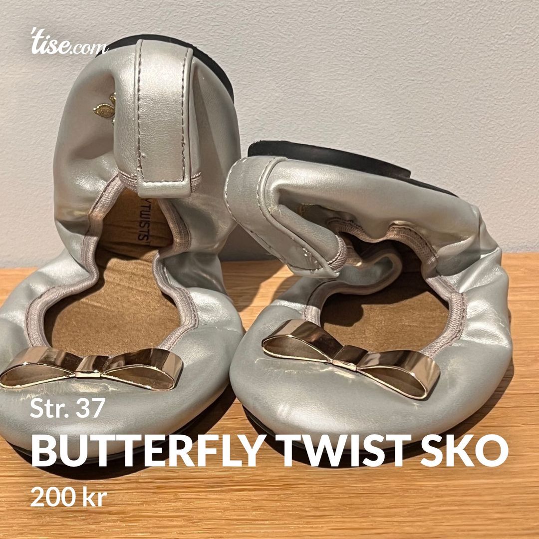 Butterfly twist sko