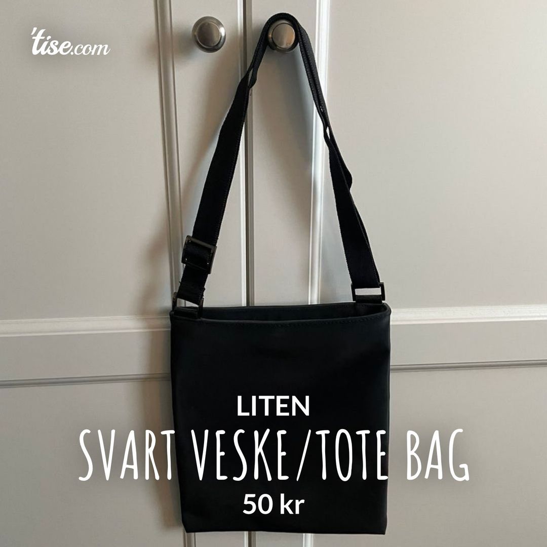 Svart veske/tote bag