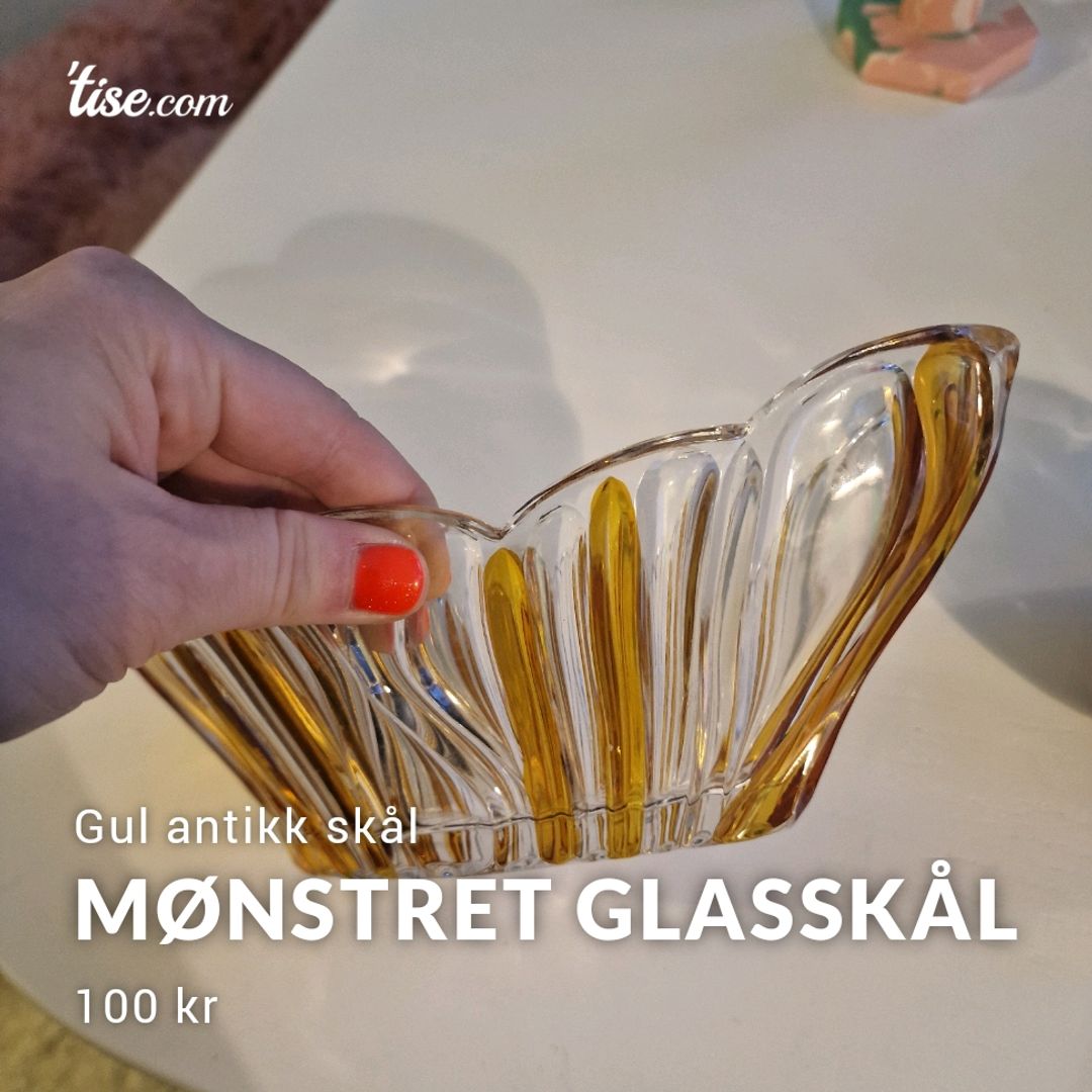 Mønstret glasskål