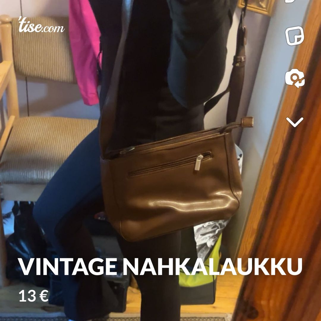 vintage nahkalaukku