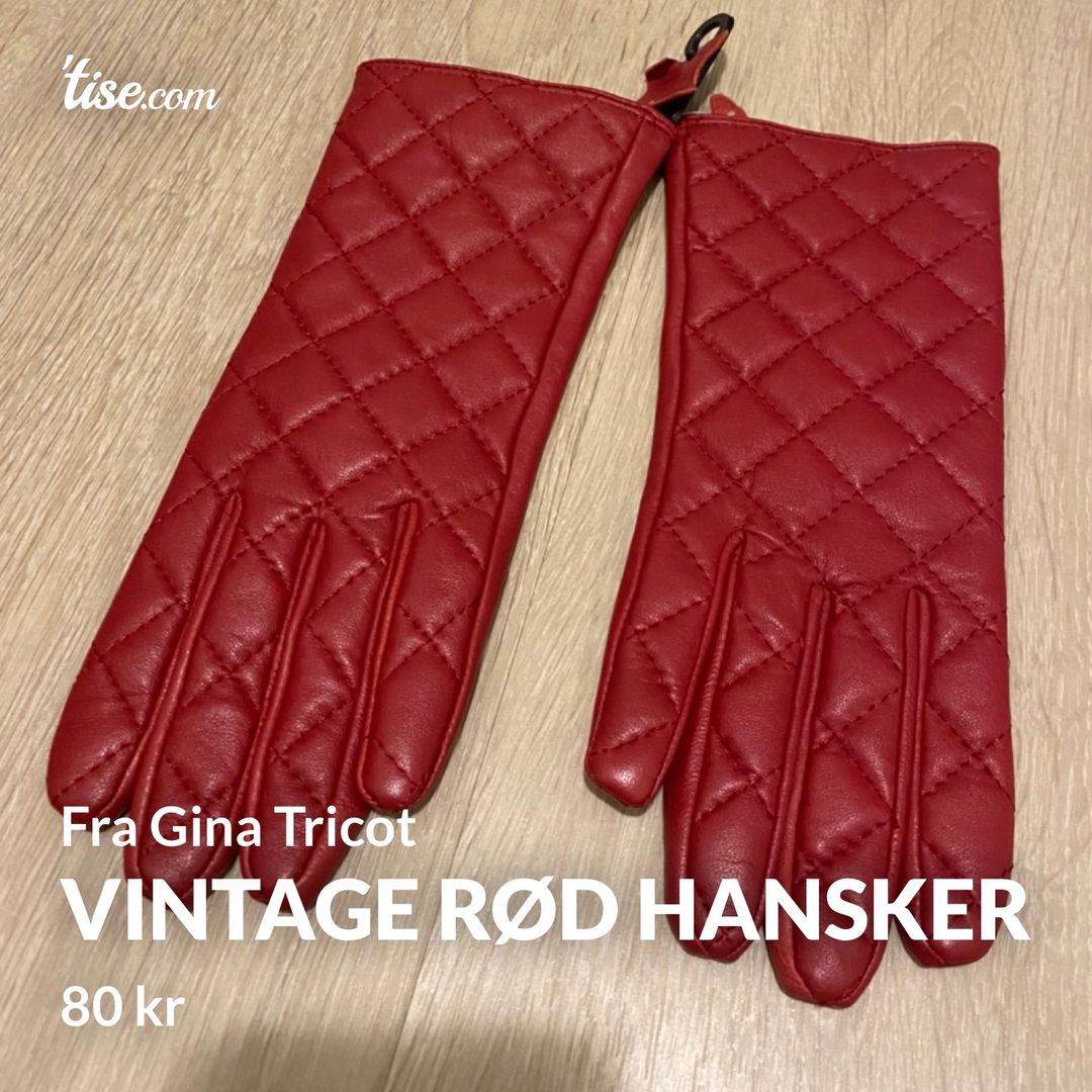 Vintage Rød Hansker