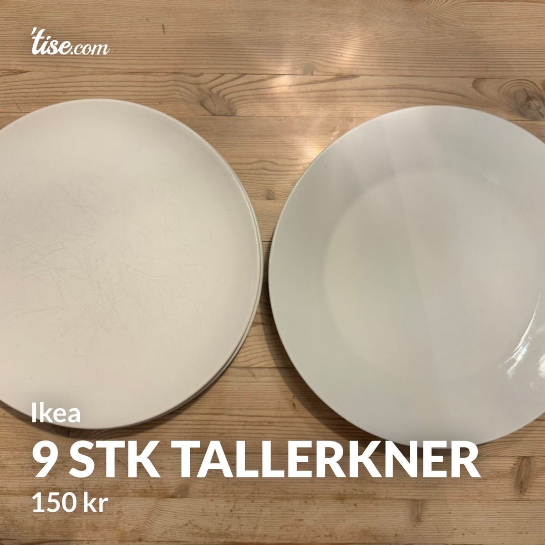 9 stk tallerkner