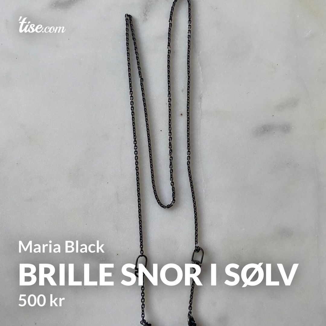 Brille snor i sølv