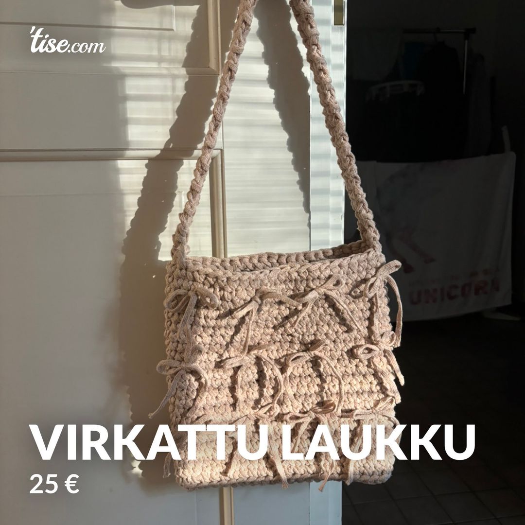 Virkattu laukku