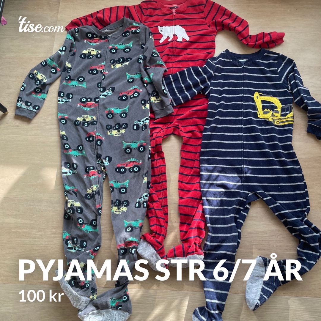 Pyjamas str 6/7 år