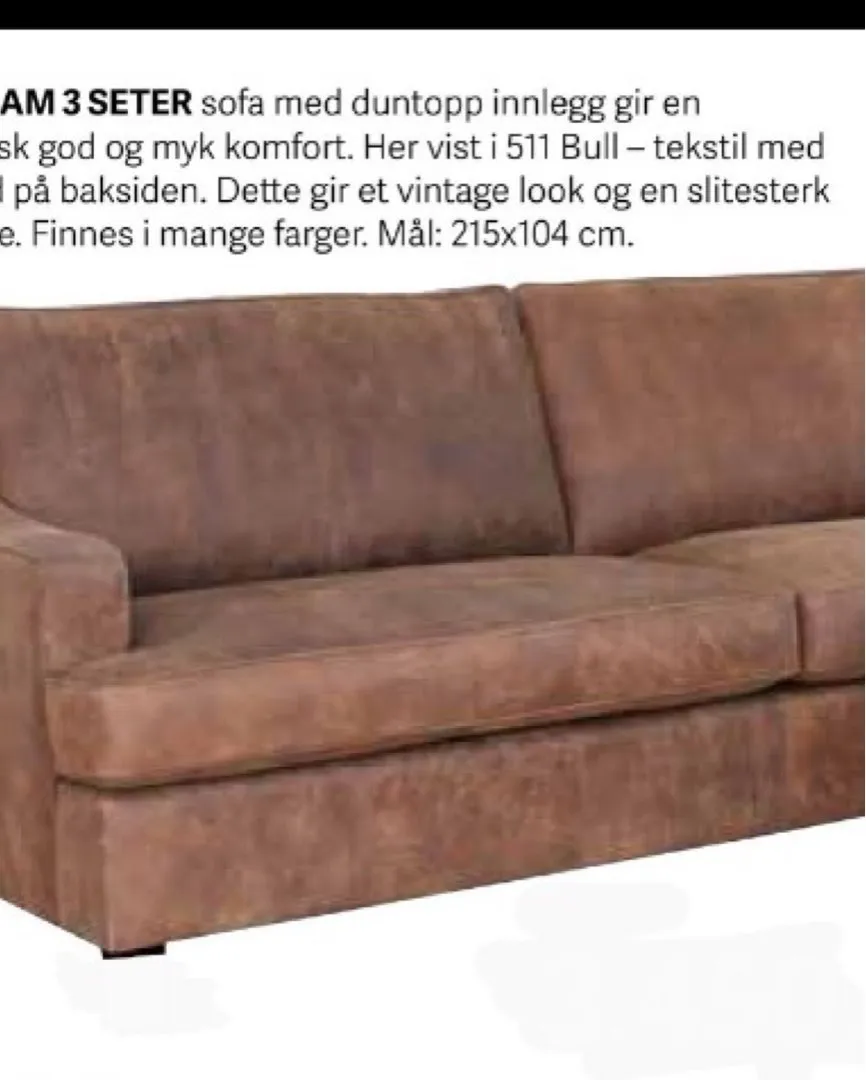 Sofa 2.5/3 seter