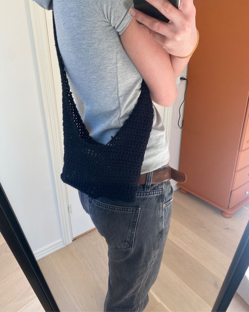 Hæklet crossover bag