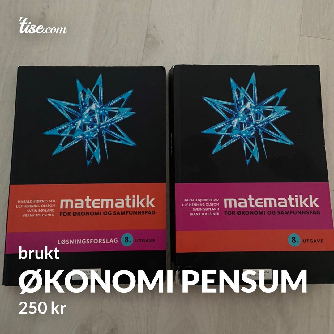 Økonomi pensum