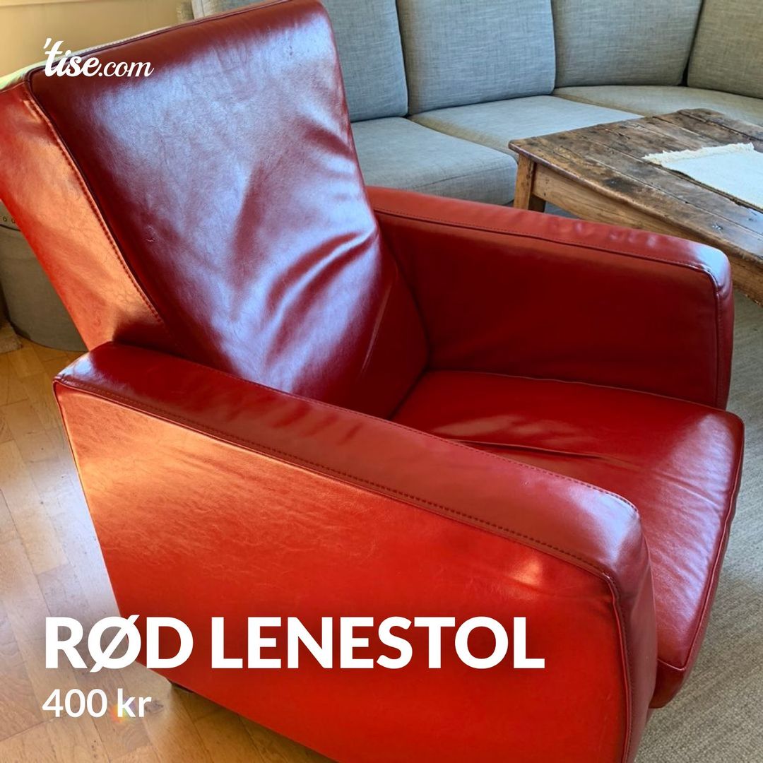 Rød lenestol