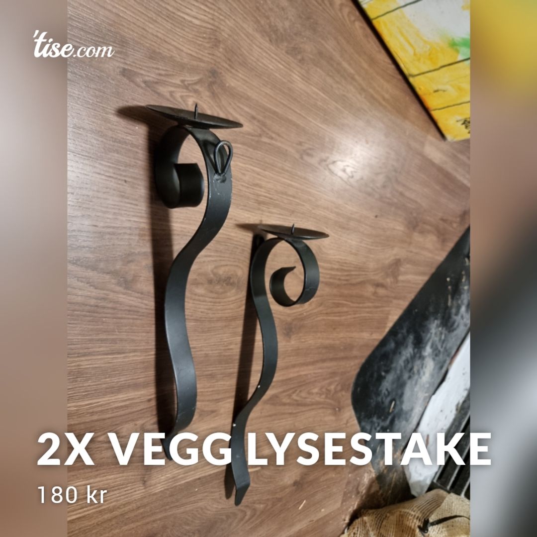 2x Vegg Lysestake