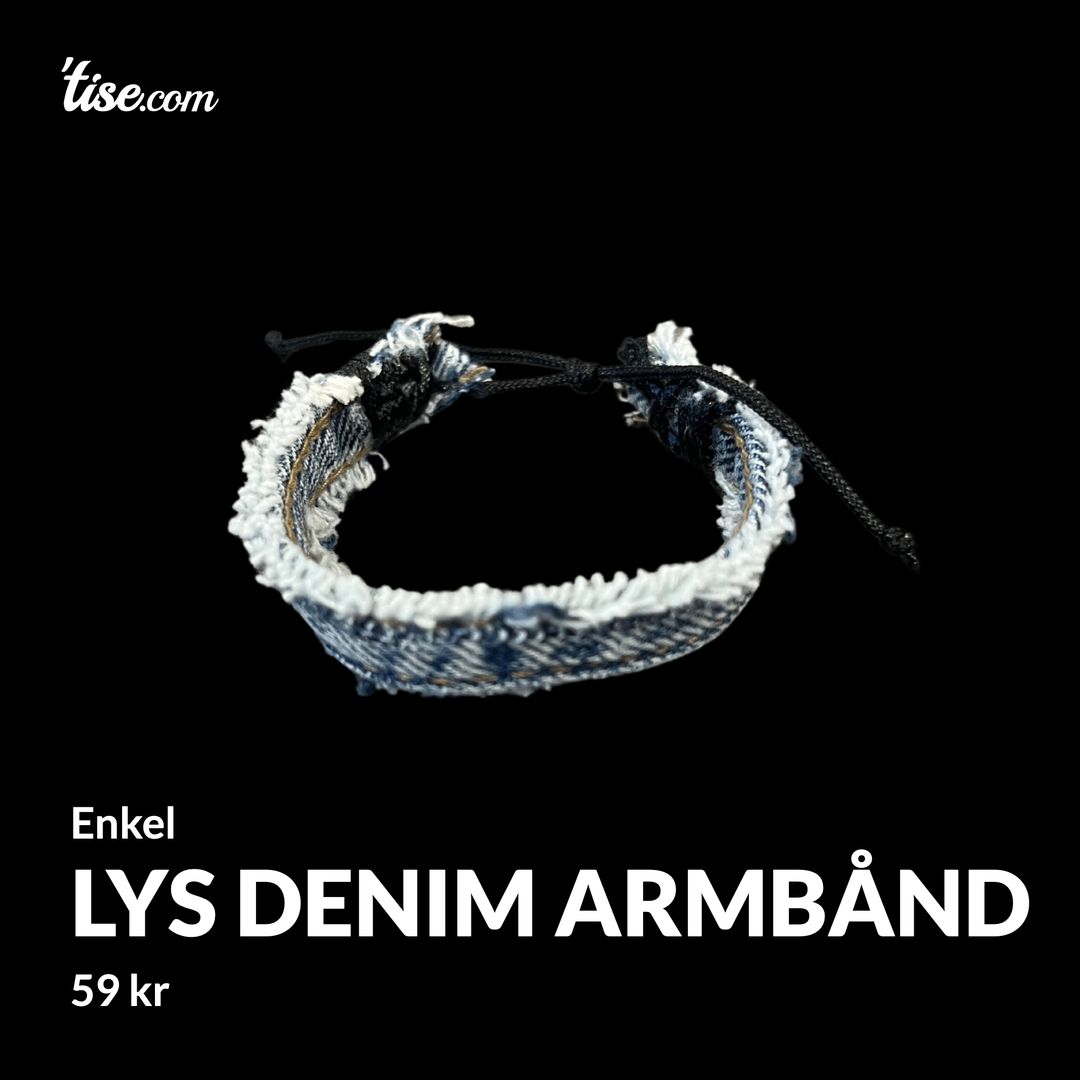 Lys denim armbånd