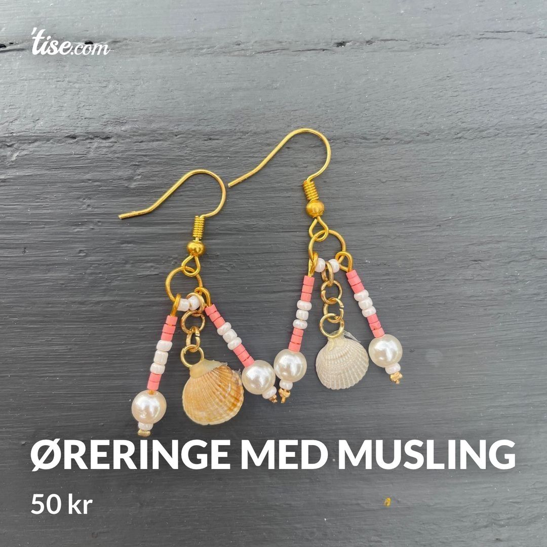 Øreringe med musling