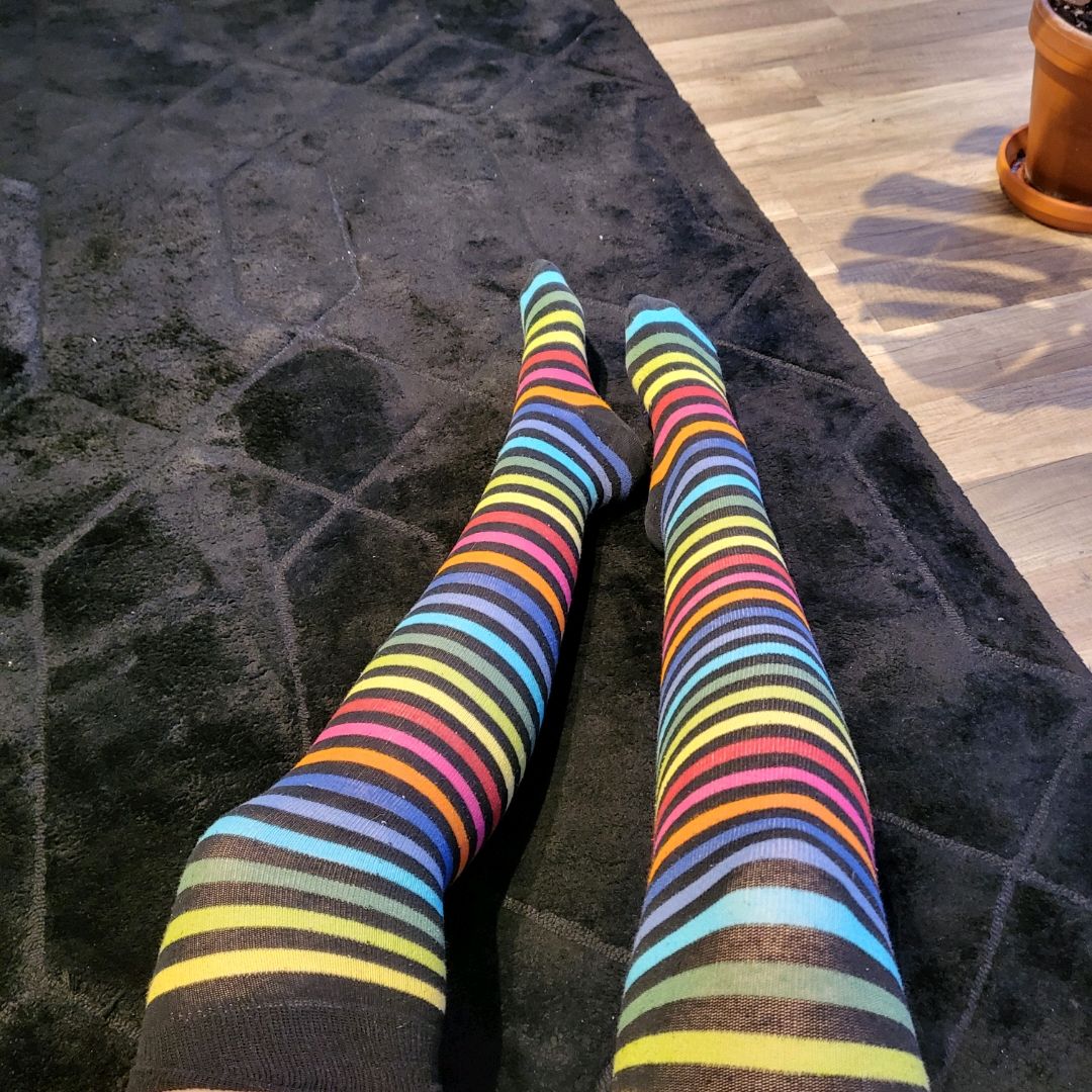 Rainbow Thigh Highs