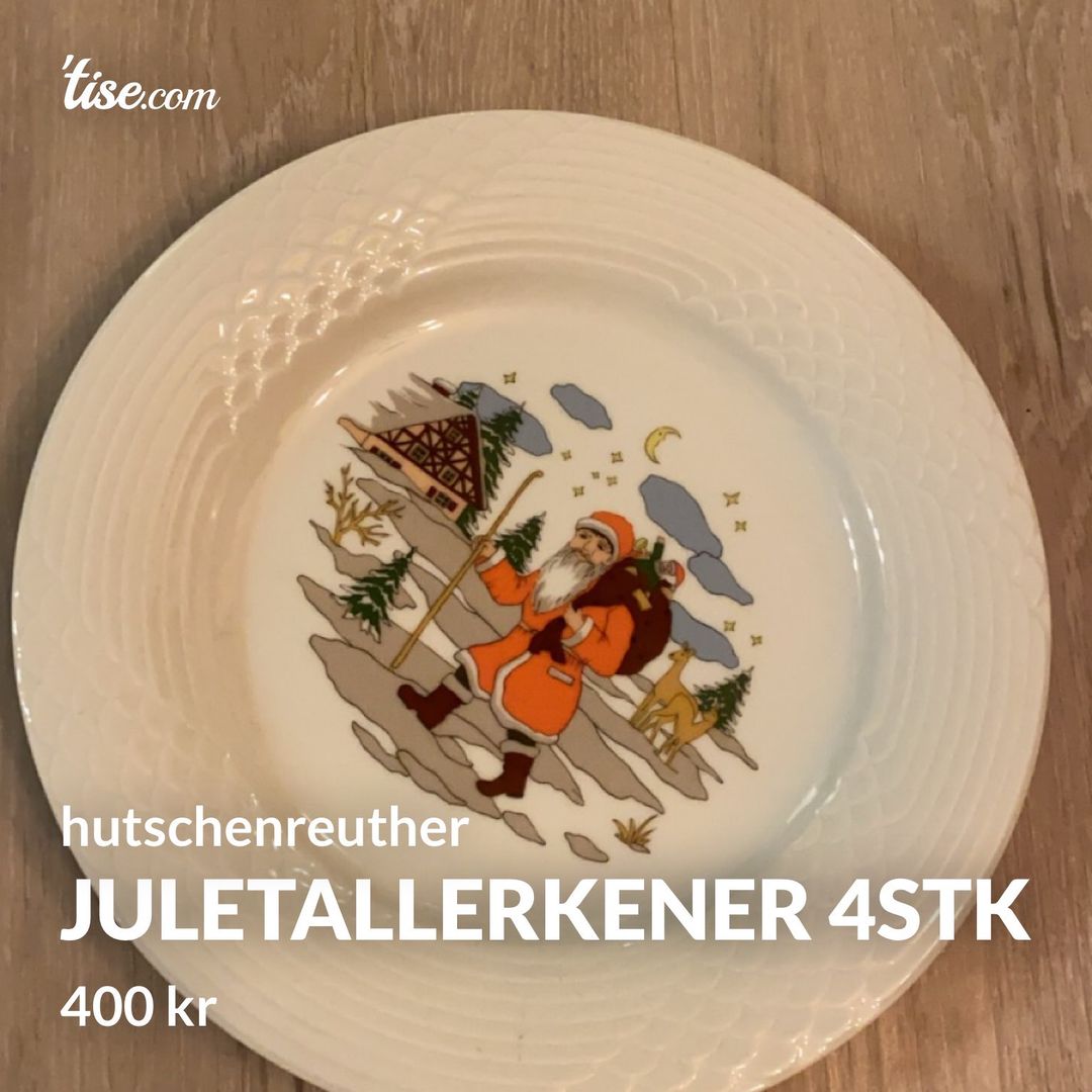 Juletallerkener 4stk