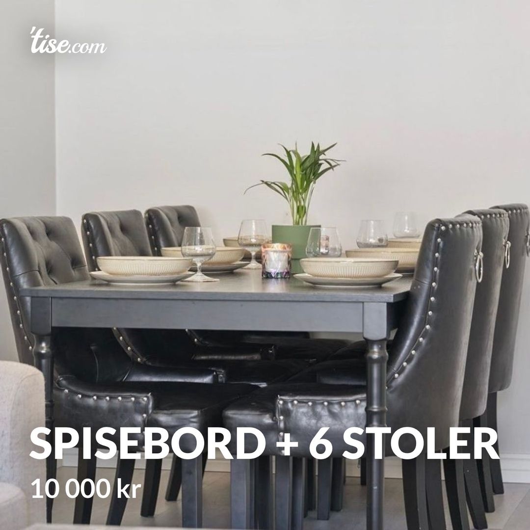 Spisebord + 6 stoler