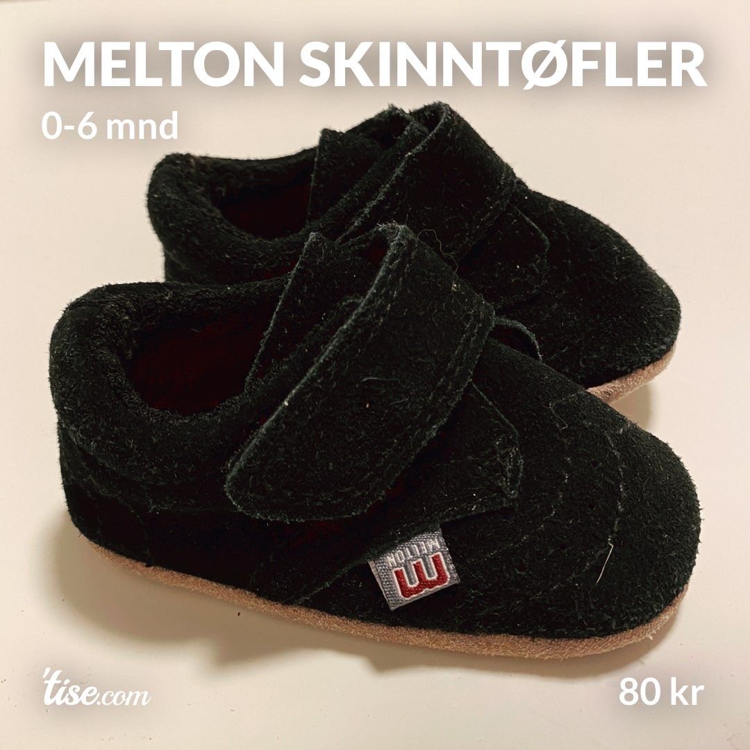 Melton skinntøfler