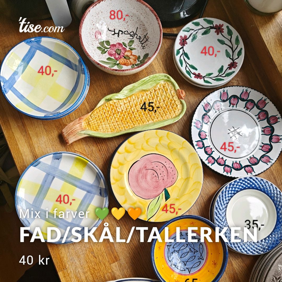 Fad/Skål/Tallerken