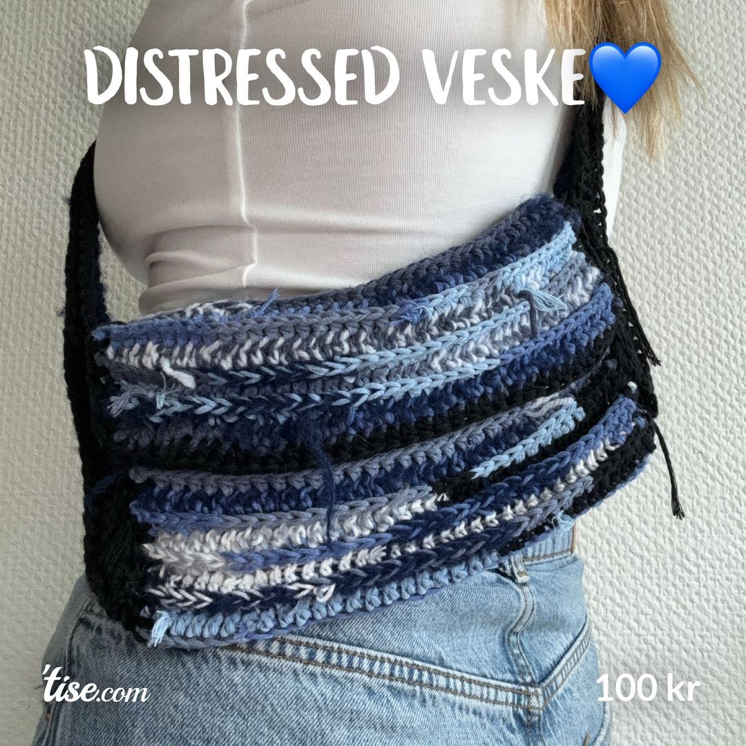 Distressed veske💙