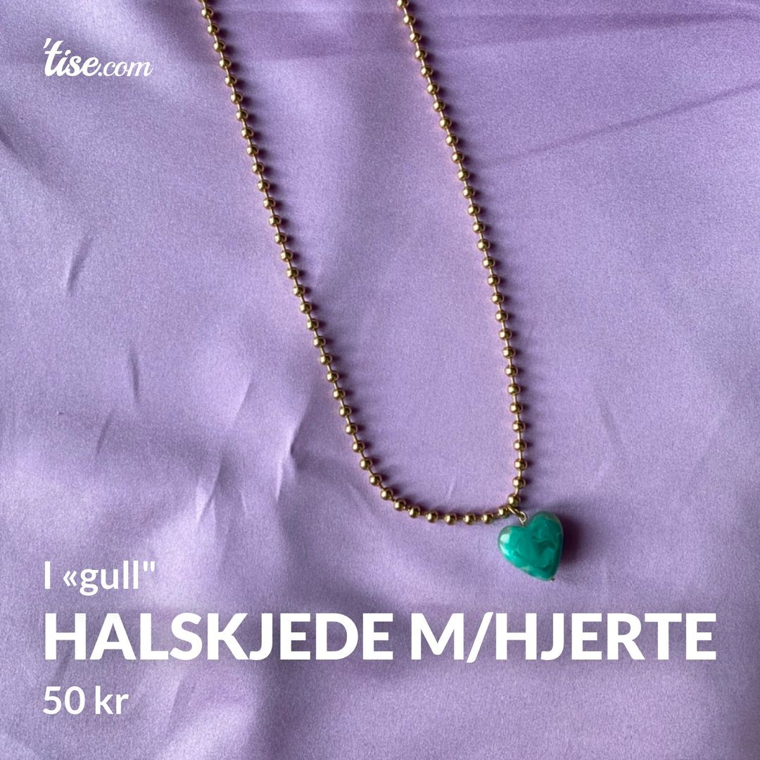 Halskjede m/hjerte