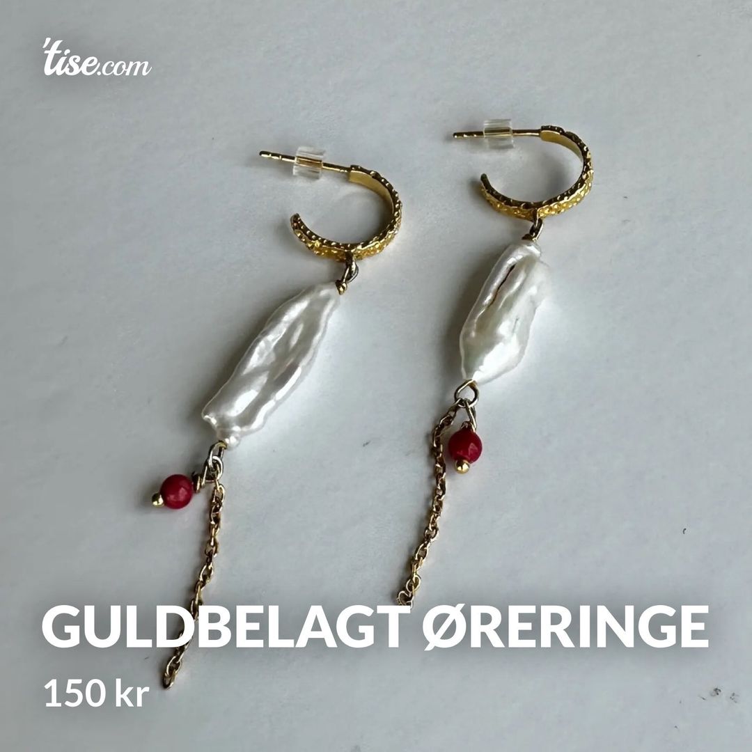 Guldbelagt øreringe