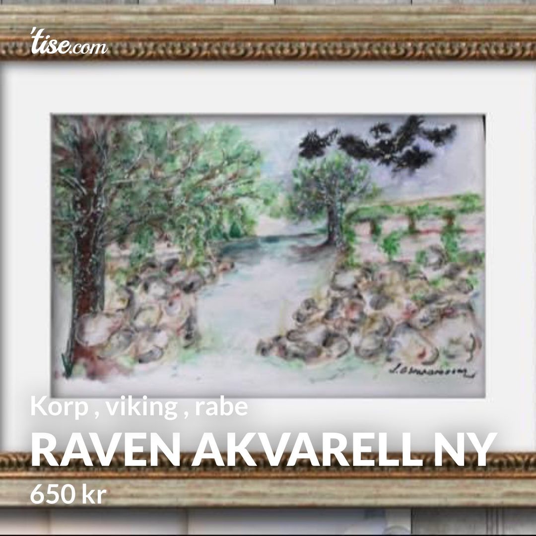 Raven akvarell ny