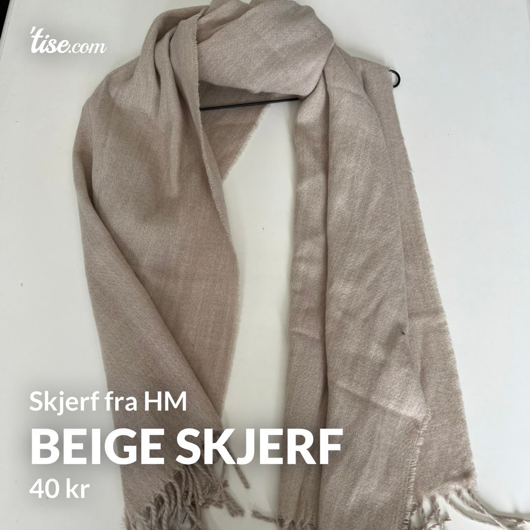 Beige skjerf