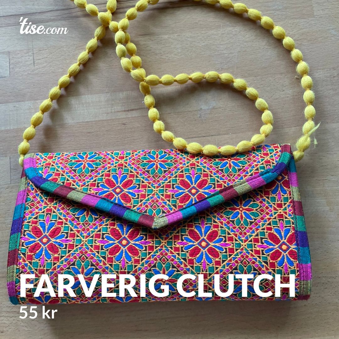 Farverig clutch