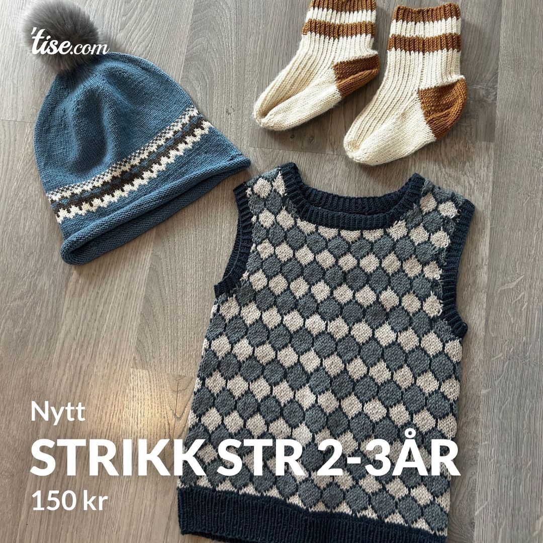 Strikk str 2-3år