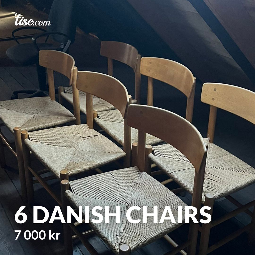 6 Danish Chairs