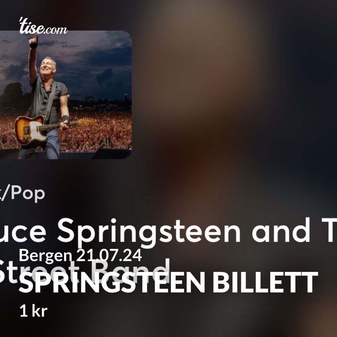 Springsteen Billett