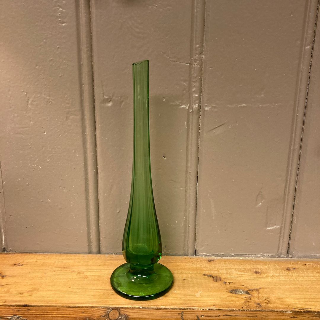 Grønn glassvase