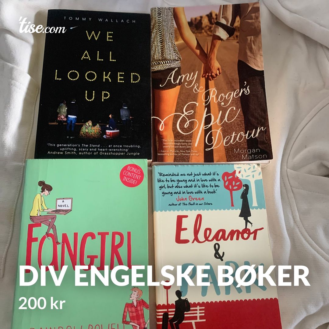 Div engelske bøker