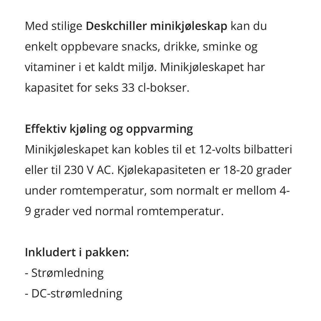 Minikjøleskap