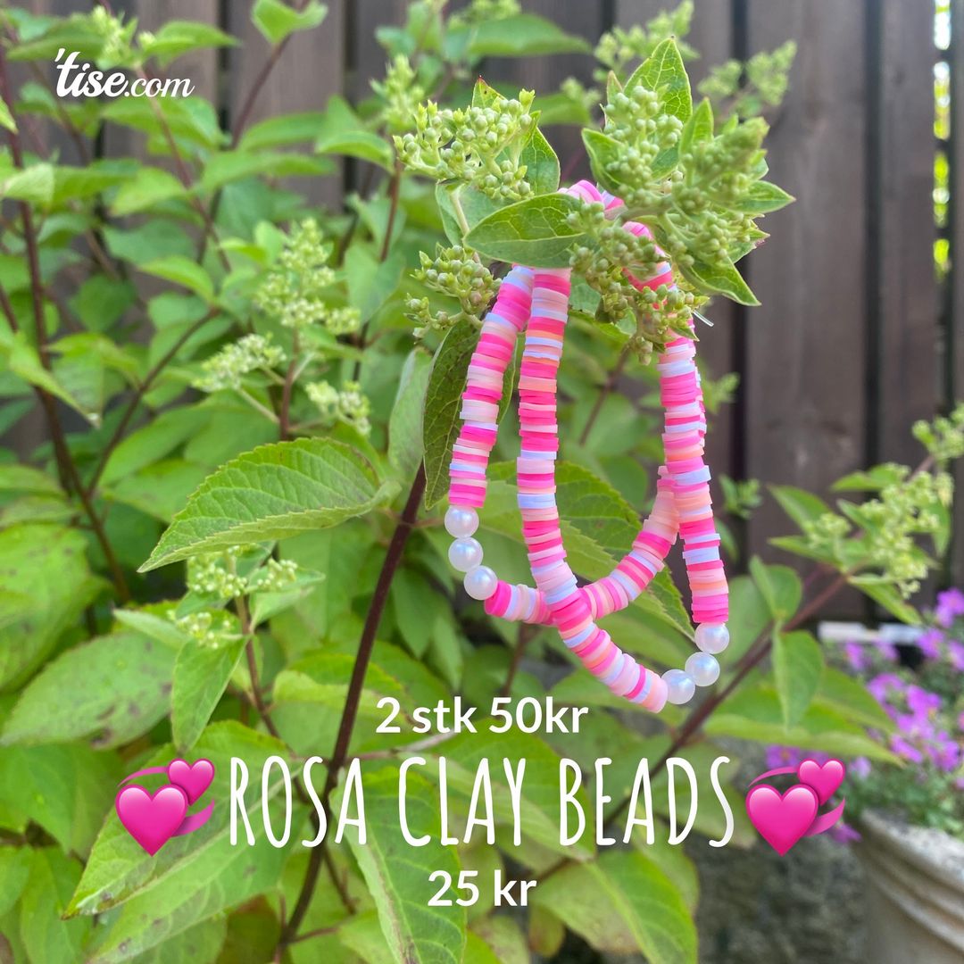 💞Rosa clay beads💞