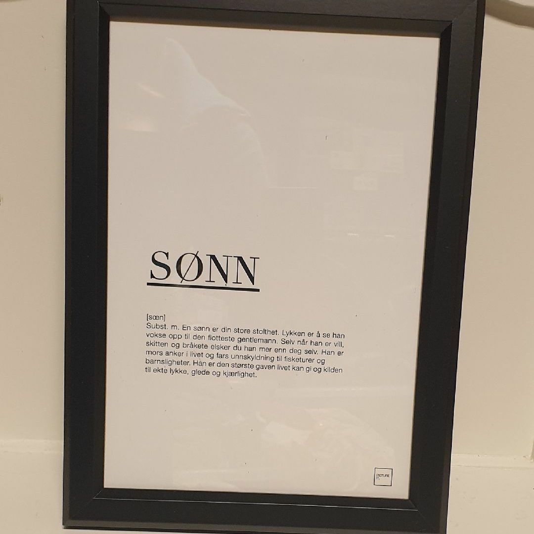 Plakat "sønn" 21x30