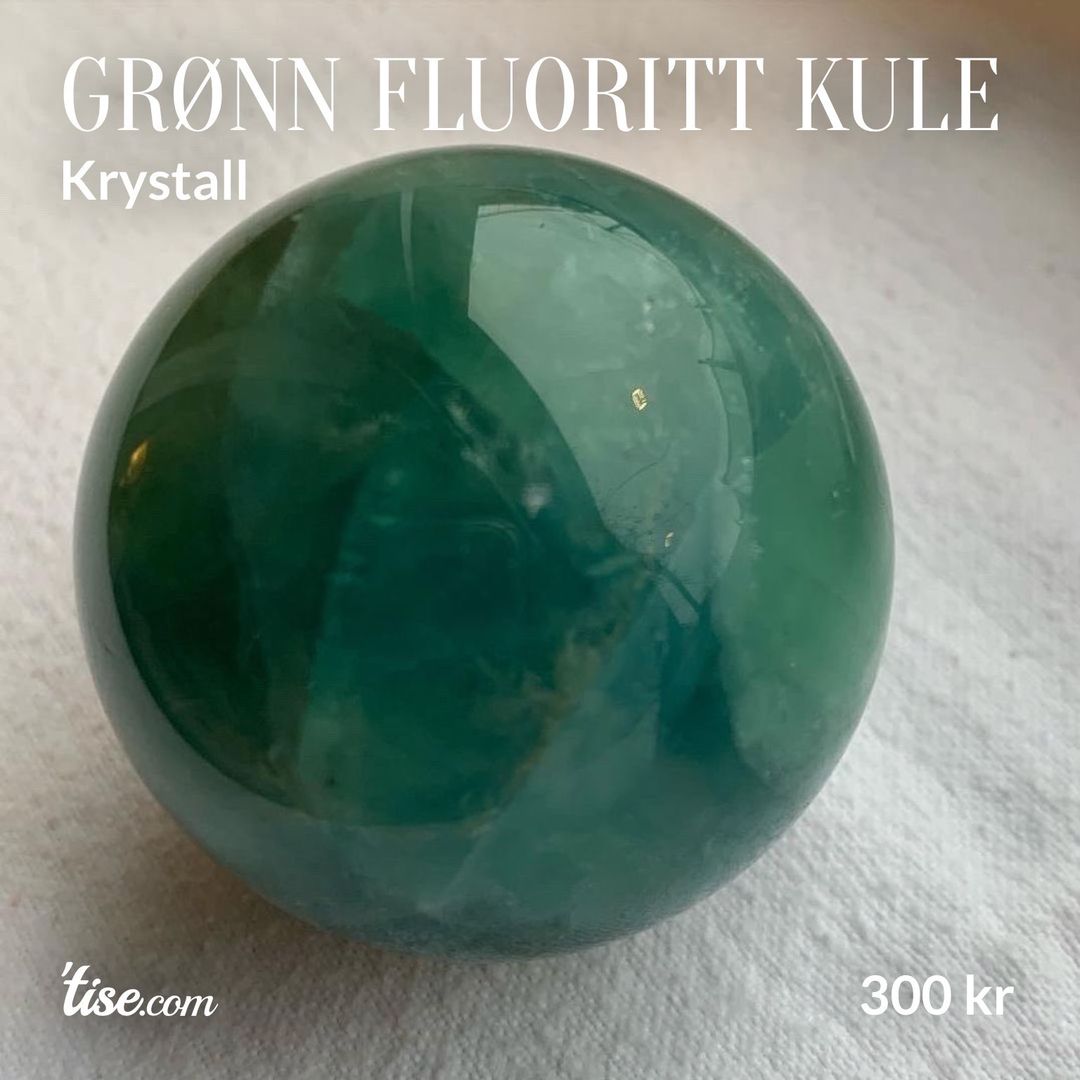 Grønn fluoritt kule